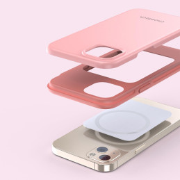 „Choetech MFM Anti-drop“ dėklas „Made For MagSafe“, skirtas iPhone 13 rožiniam dėklui (PC0112-MFM-PK)