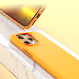 „Choetech MFM Anti-drop“ dėklas, skirtas „MagSafe“, skirtas „iPhone 13 Pro“, oranžinis (PC0113-MFM-YE)