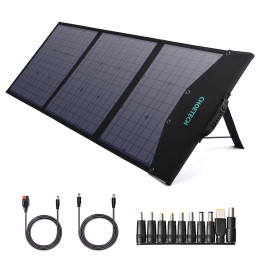 Choetech SC008 saulės sulankstomas įkroviklis 120W DC / USB-C / 2x USB-A - juodas