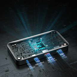 Choetech SC008 saulės sulankstomas įkroviklis 120W DC / USB-C / 2x USB-A - juodas