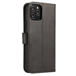 Magnet Case elegantiškas dėklo dangtelis su atvartu ir stovo funkcija, skirta Motorola Moto E32 juodai