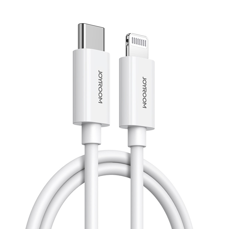 Joyroom S-M430 Lightning / USB-C MFi PD laidas 27W 3A 1,2m - baltas