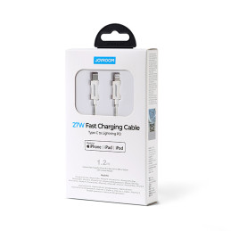Joyroom S-M430 Lightning / USB-C MFi PD laidas 27W 3A 1,2m - baltas