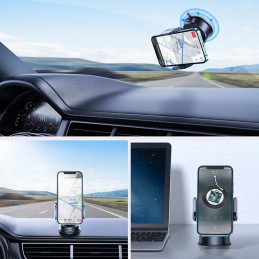 Joyroom mechaninis automobilio laikiklis kabinos prietaisų skydeliui juodas (JR-ZS284)
