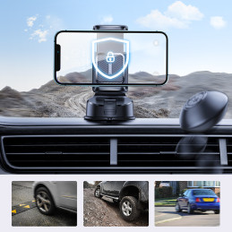 Joyroom mechaninis automobilio laikiklis kabinos prietaisų skydeliui juodas (JR-ZS284)