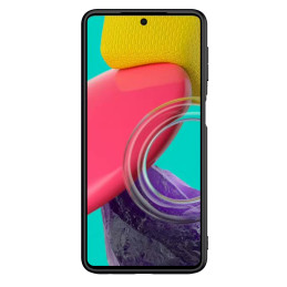 Nillkin Textured Case tvirtas sustiprintas dėklas su gelio rėmu ir nailonine nugara, skirta Samsung Galaxy M53 5G juoda