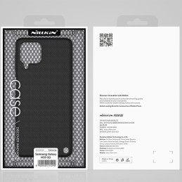 Nillkin Textured Case tvirtas sustiprintas dėklas su gelio rėmu ir nailonine nugara, skirta Samsung Galaxy M53 5G juoda