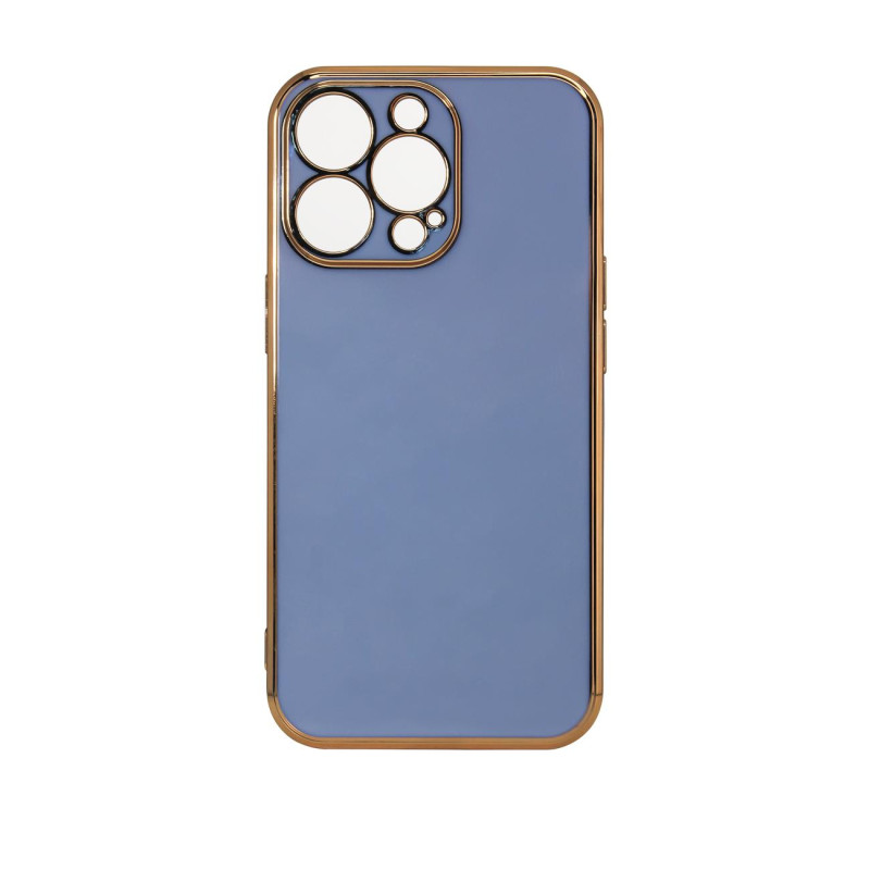 Lighting Color Case dėklas skirtas Xiaomi Redmi Note 11 gelio dangtelis su auksiniu rėmeliu mėlynas