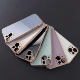 Lighting Color Case dėklas skirtas Xiaomi Redmi Note 11 gelio dangtelis su aukso spalvos rėmeliu