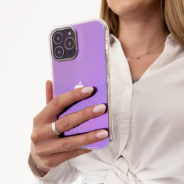 Aurora Case dėklas skirtas iPhone 12 Pro Max, neoninis gelio dangtelis, violetinė