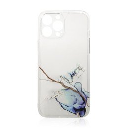 Marble Case dėklas skirtas iPhone 12 Pro Max, gelinis dangtelis, marmurinis mėlynas