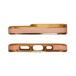Fashion Case dėklas, skirtas Samsung Galaxy A12 5G gelio dangtelis su auksiniu rėmeliu
