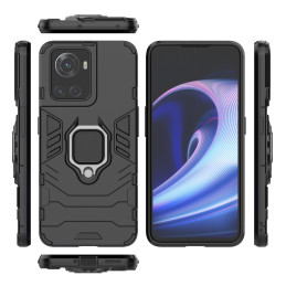Ring Armor šarvuotas hibridinis korpuso dangtelis + magnetinis laikiklis OnePlus Ace juodas