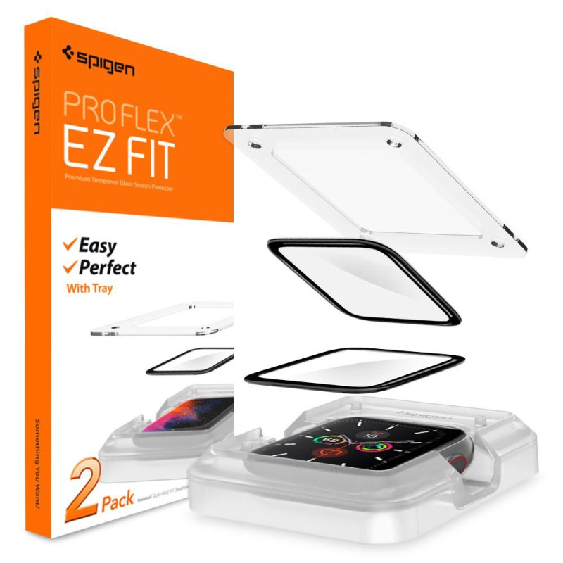 Spigen ProFlex EZ Fit hibridinis stiklas, skirtas Apple Watch 4/ 5/ 6/ SE (40 mm)