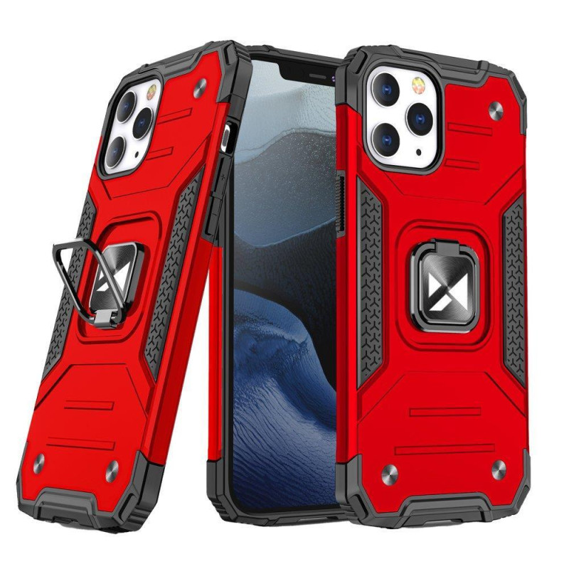 Wozinsky Ring Armor dėklas iPhone 14 Pro šarvuoto dangtelio magnetinio laikiklio žiedas raudonas