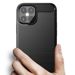 Carbon Case lankstus dangtelis iPhone 12 mini juodas