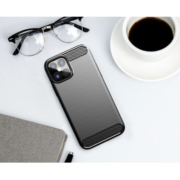 Carbon Case lankstus dangtelis iPhone 12 mini juodas