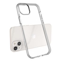 Spring Case iPhone 14 Plus silikoninis dangtelis su rėmeliu, šviesiai rožinis