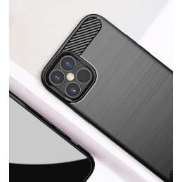 Carbon Case lankstus dangtelis iPhone 12 mini juodas