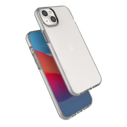 Spring Case iPhone 14 Plus silikoninis dangtelis su rėmeliu, šviesiai rožinis