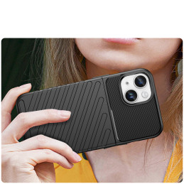 Thunder dėklas iPhone 14, šarvuotas dangtelis, juodas