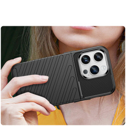 Thunder Case iPhone 14 Pro dėklas, šarvuotas dangtelis, juodas