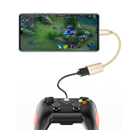 Dudao adapterio OTG laidas iš USB 2.0 į USB Type C pilkas (L15T)