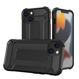 Hybrid Armor dėklas iPhone 14 Plus, šarvuotas hibridinis dangtelis, juodas