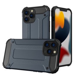 Hybrid Armor dėklas, skirtas iPhone 14 Pro Max, šarvuotas hibridinis dangtelis, mėlynas