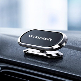 Wozinsky lipnus 360 laipsnių magnetinis automobilio prietaisų skydelio laikiklis sidabro spalvos (WMH-06)