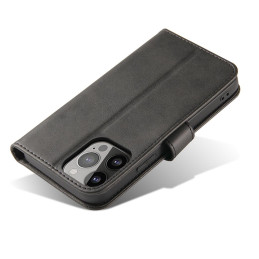 Magnet Case elegantiškas dėklas su atvartu ir stovo funkcija, skirtas iPhone 14 Plus, juodas