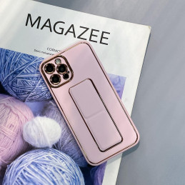 Naujas Kickstand Case dėklas, skirtas iPhone 13 Pro Max su stovu, rožinis