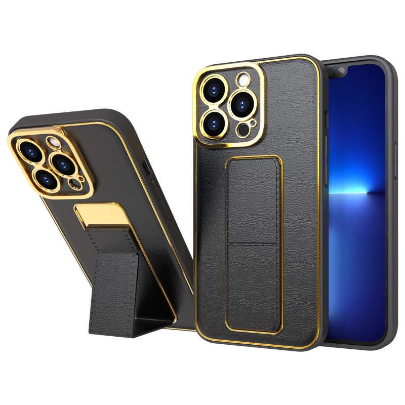 Naujas Kickstand Case dėklas skirtas iPhone 12 Pro su stovu, juodas