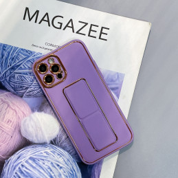 Naujas Kickstand Case dėklas skirtas iPhone 12 Pro su stovu, violetinė