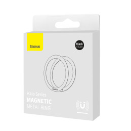 Baseus Halo serijos magnetinis žiedas (2 vnt./ pak.) juodas (PCCH000001)