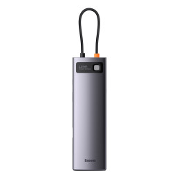 „Baseus Metal Gleam“ daugiafunkcis HUB USB Type C 12in1 HDMI / DP / USB Type C / mini lizdas 3,5 mm / RJ45 / SD (WKWG020...