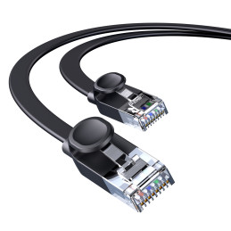 „Baseus Speed Six“ plokščias RJ45 tinklo kabelis 1000Mbps 2m juodas (WKJS000101)