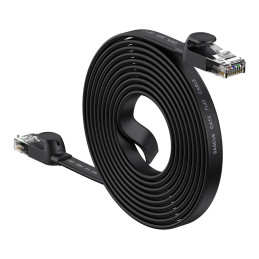 „Baseus Speed Six“ plokščias RJ45 tinklo kabelis 1000Mbps 10m juodas (WKJS000201)