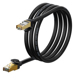 „Baseus Speed Seven“ greitas RJ45 tinklo kabelis 10 Gbps 1,5 m juodas (WKJS010201)