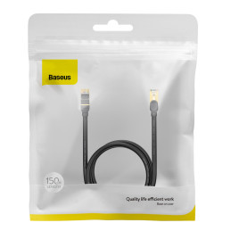 „Baseus Speed Seven“ greitas RJ45 tinklo kabelis 10 Gbps 1,5 m juodas (WKJS010201)