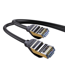 Baseus Speed Seven greitas RJ45 tinklo kabelis 10Gbps 15m juodas (WKJS010801)