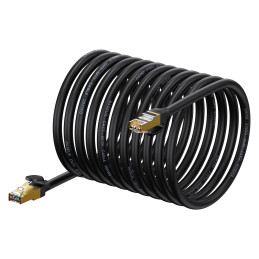 Baseus Speed Seven greitas RJ45 tinklo kabelis 10Gbps 30m juodas (WKJS011001)