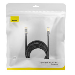 Baseus Speed Seven greitas RJ45 tinklo kabelis 10Gbps 30m juodas (WKJS011001)