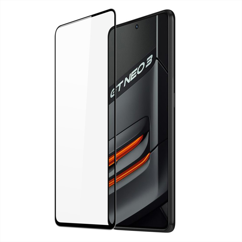 Dux Ducis 9D grūdintas stiklas, skirtas Realme GT Neo 3 9H su juodu rėmeliu