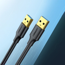 Ugreen US128 90576 USB-A 3.0 / USB-A 3.0 5Gb/ s kabelis 3m – juodas