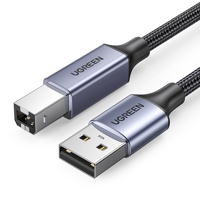 Ugreen B tipo USB kabelis spausdintuvui (vyriškas) - USB 2.0 (vyriškas) 480 Mbps 5 m juodas (US369 90560)