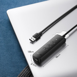 Ugreen USB HUB A tipo skirstytuvas – 4x USB 3.2 Gen 1 juodas (CM416 80657)