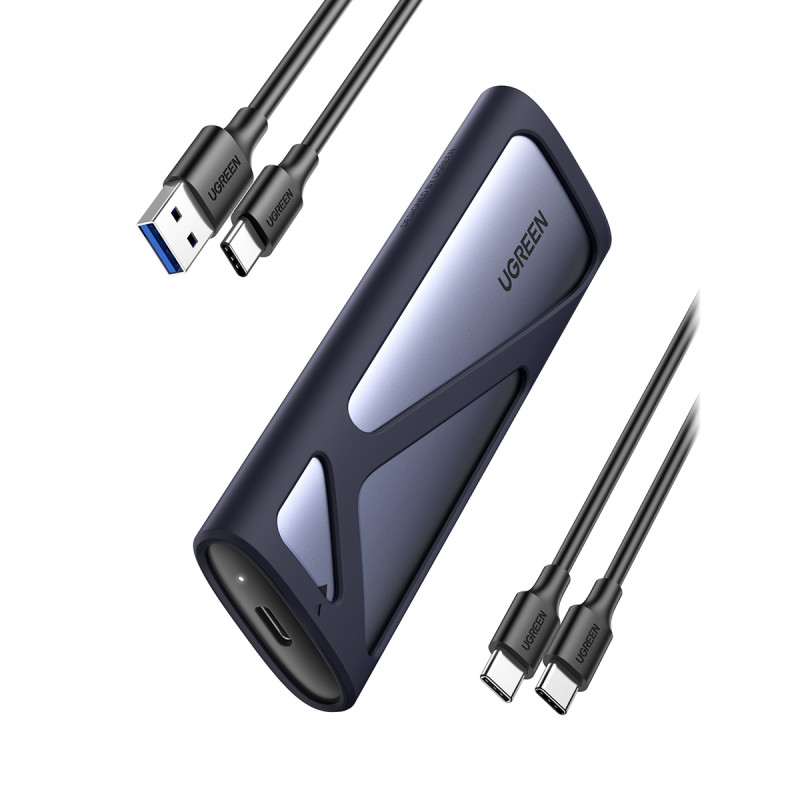 Ugreen CM400 90264 dėklas, skirtas M.2 SSD su USB-C 3.2 prievadu – pilka