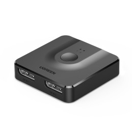 Ugreen CM430 signalo skirstytuvas, 2x DisplayPort (įvestis) iki 1x DisplayPort (išėjimas) 4K/ 1080p juodas jungiklis (60...