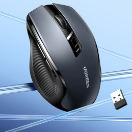 Ugreen MU006 optinė belaidė USB pelė 2.4GHz 4000 DPI – juoda